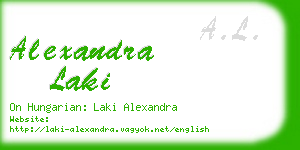 alexandra laki business card